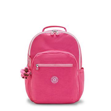 Kipling Seoul Large 15" Backpack Laptop Bags Fresh Pink | AU 1650SG